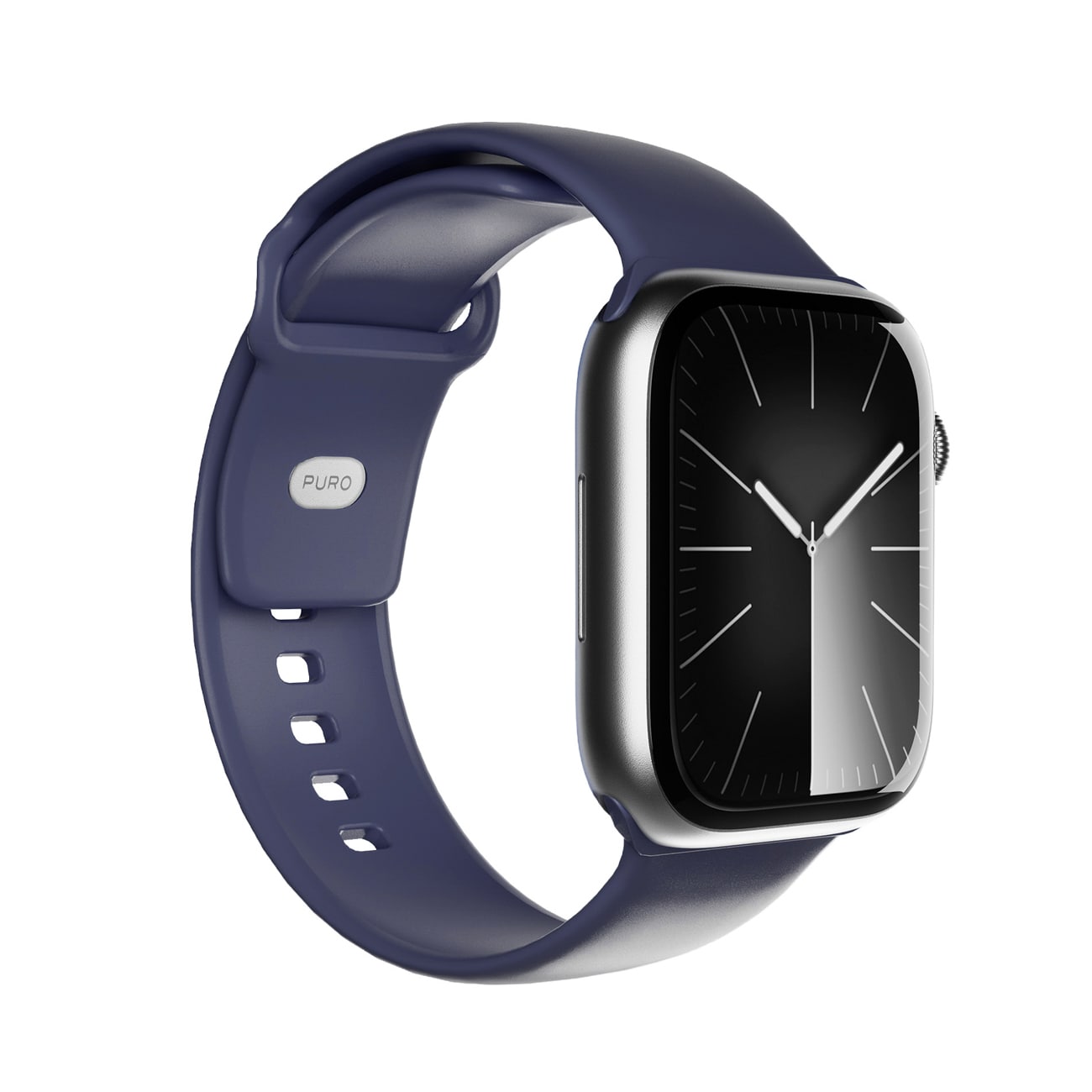 Puro Icon -ranneke Apple Watch 44/45/46/49 mm:lle – tummansininen