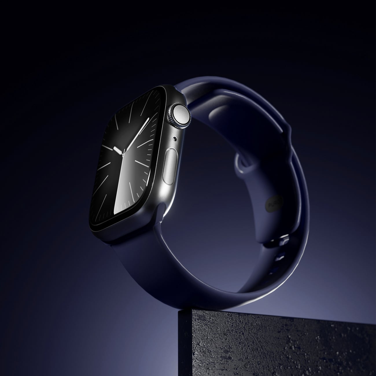 Puro Icon -ranneke Apple Watch 44/45/46/49 mm:lle – tummansininen