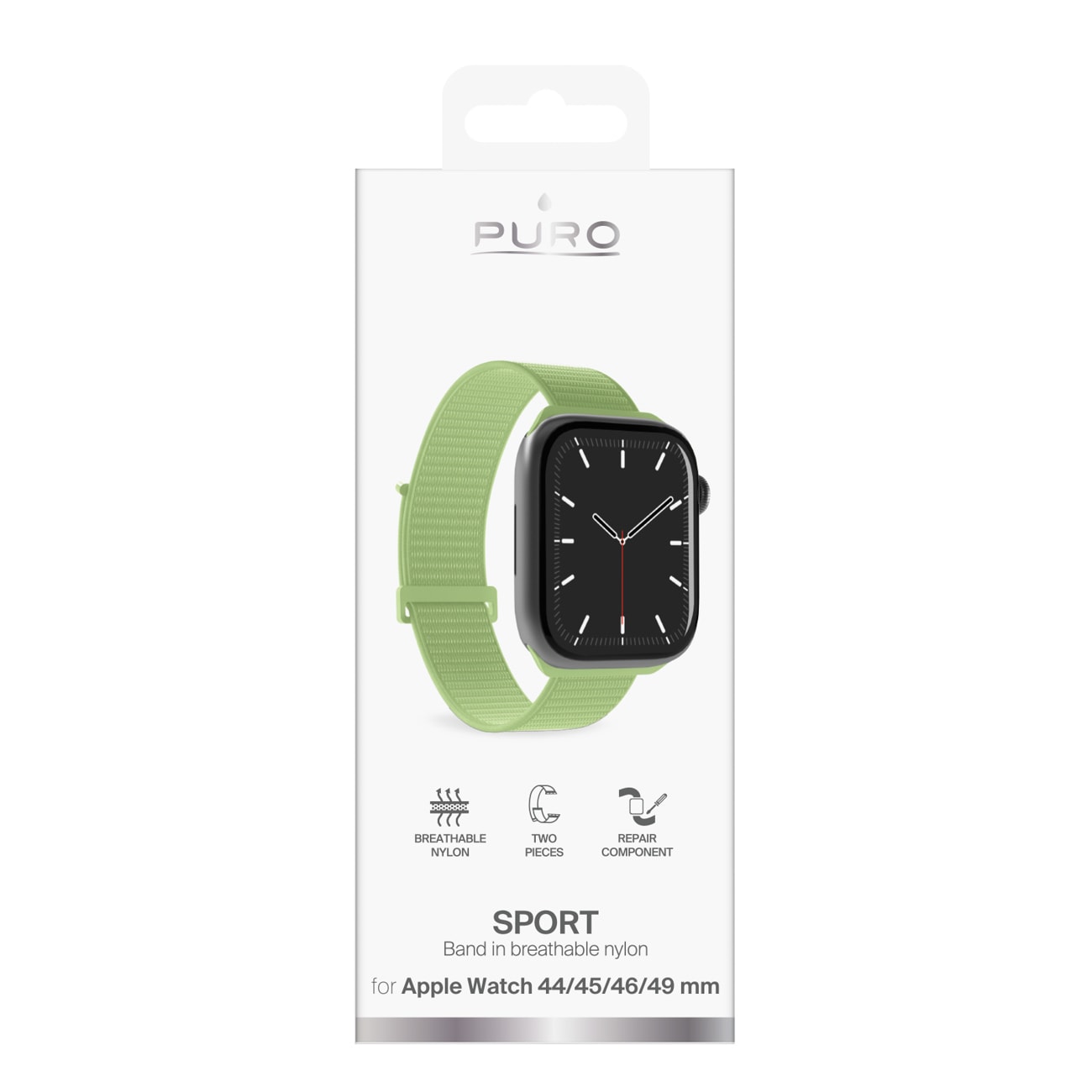 Puro Sport -ranneke Apple Watch 44/45/46/49 mm - vihreä