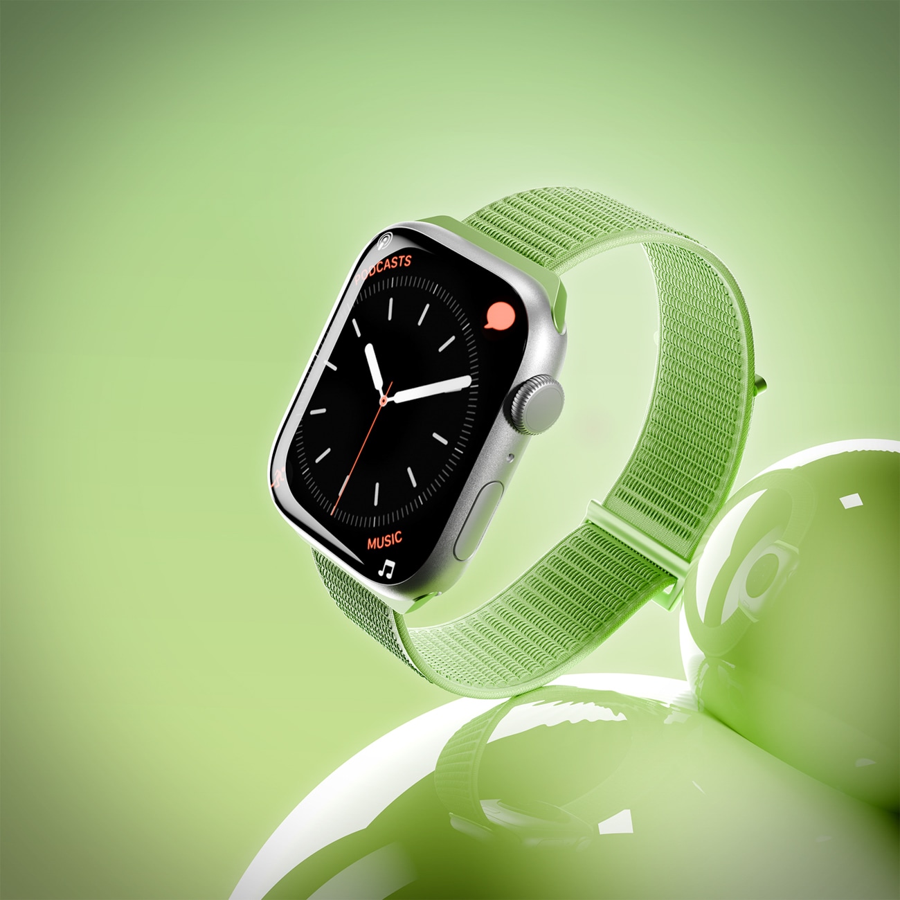 Puro Sport -ranneke Apple Watch 44/45/46/49 mm - vihreä