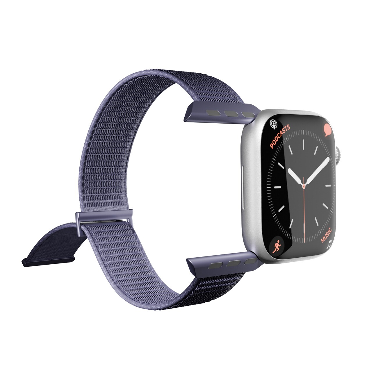 Puro Sport -ranneke Apple Watch 44/45/46/49 mm:lle – tummansininen