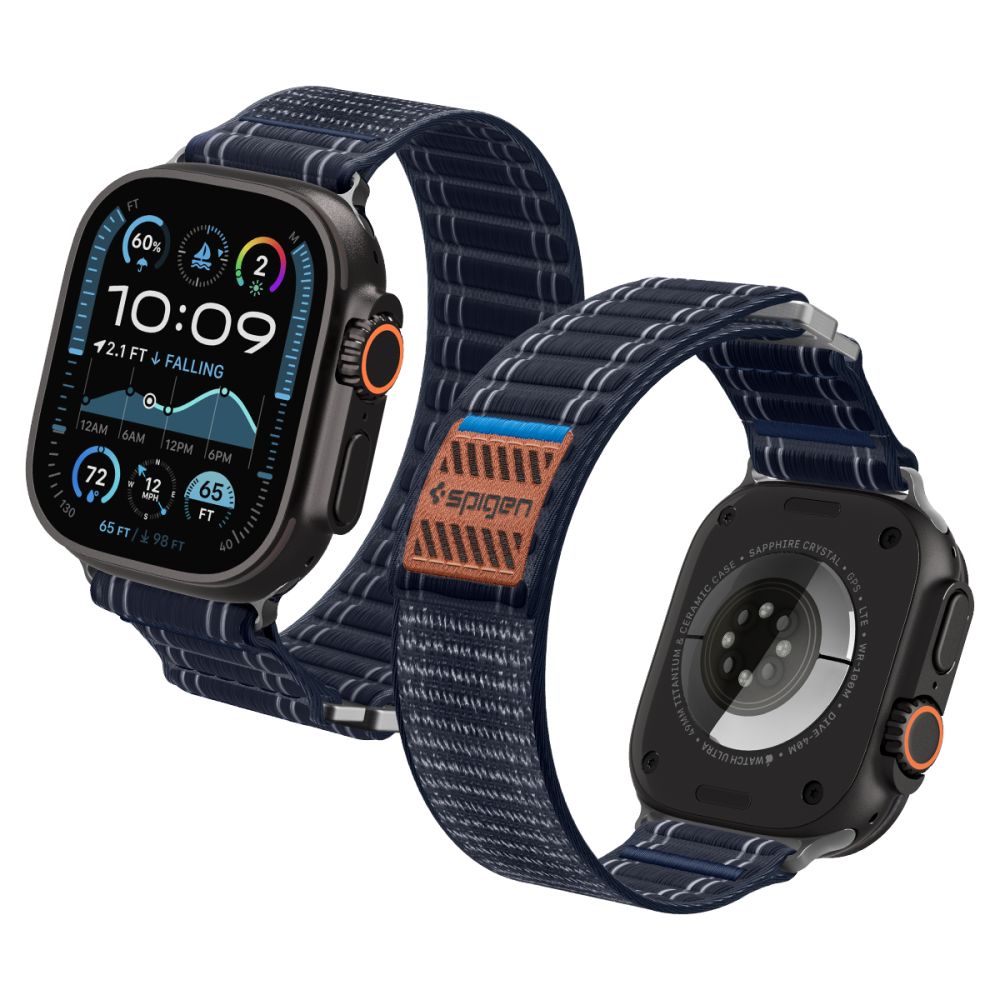 Spigen WBF0 -ranneke Apple Watch 44 / 45 / 46 / 49 mm - tummansininen