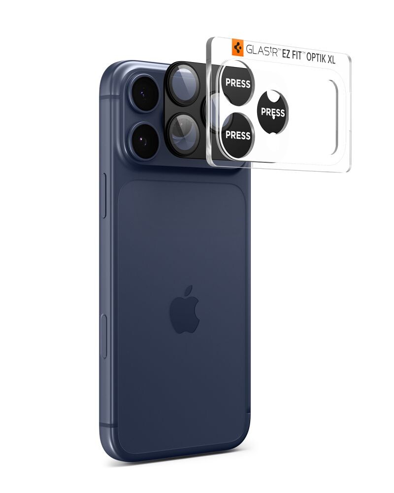Spigen Optik Pro XL -kameran suojalasi iPhone 17 Pro:lle – musta