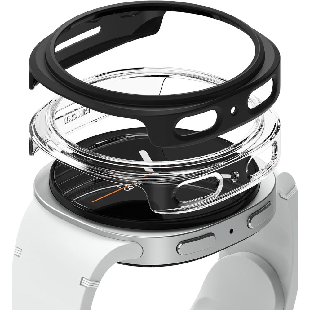 Ringke Slim -kotelopakkaus (2 kpl) Samsung Galaxy Watch 8 44 mm:lle – läpinäkyvä-matta musta