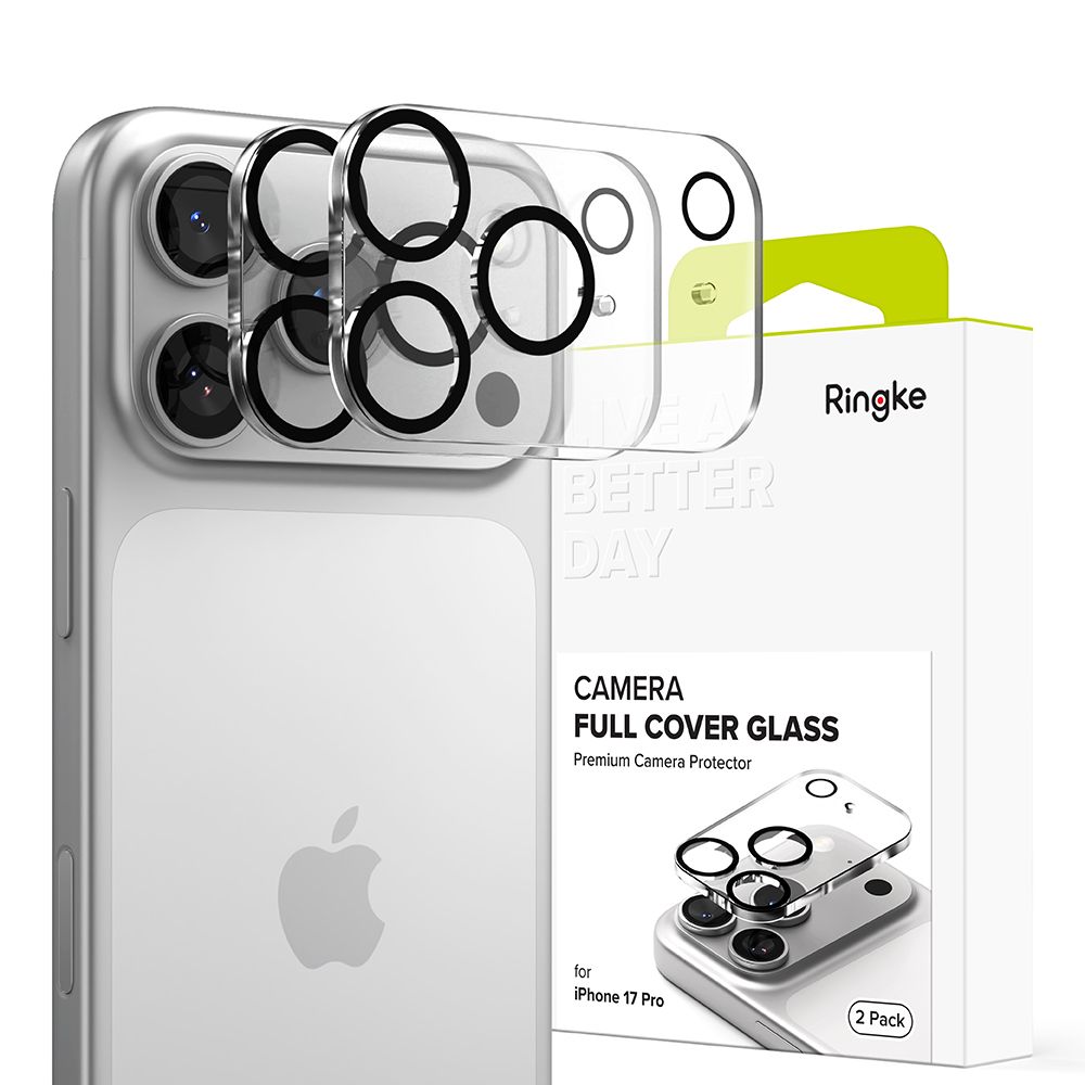 Ringke Camera Full Cover - 2 kpl:n pakkaus iPhone 17 Pro:lle – musta