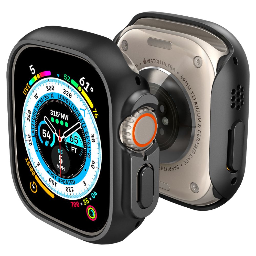 Spigen Thin Fit -kotelo Apple Watch Ultra -kellolle (49 mm) – musta