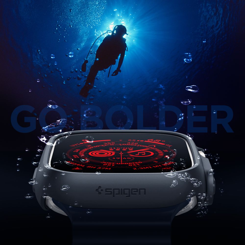 Spigen Thin Fit -kotelo Apple Watch Ultra -kellolle (49 mm) – musta