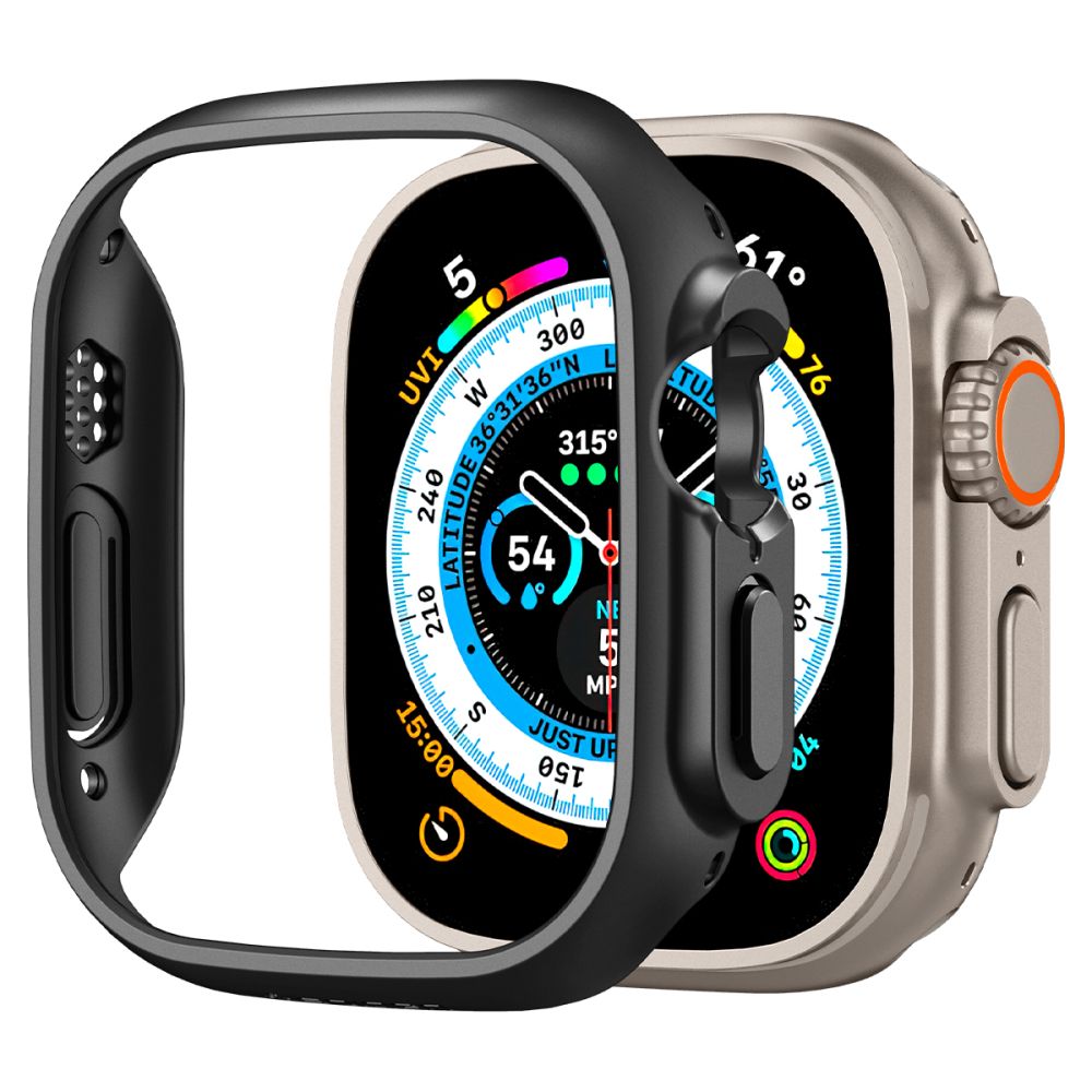 Spigen Thin Fit -kotelo Apple Watch Ultra -kellolle (49 mm) – musta