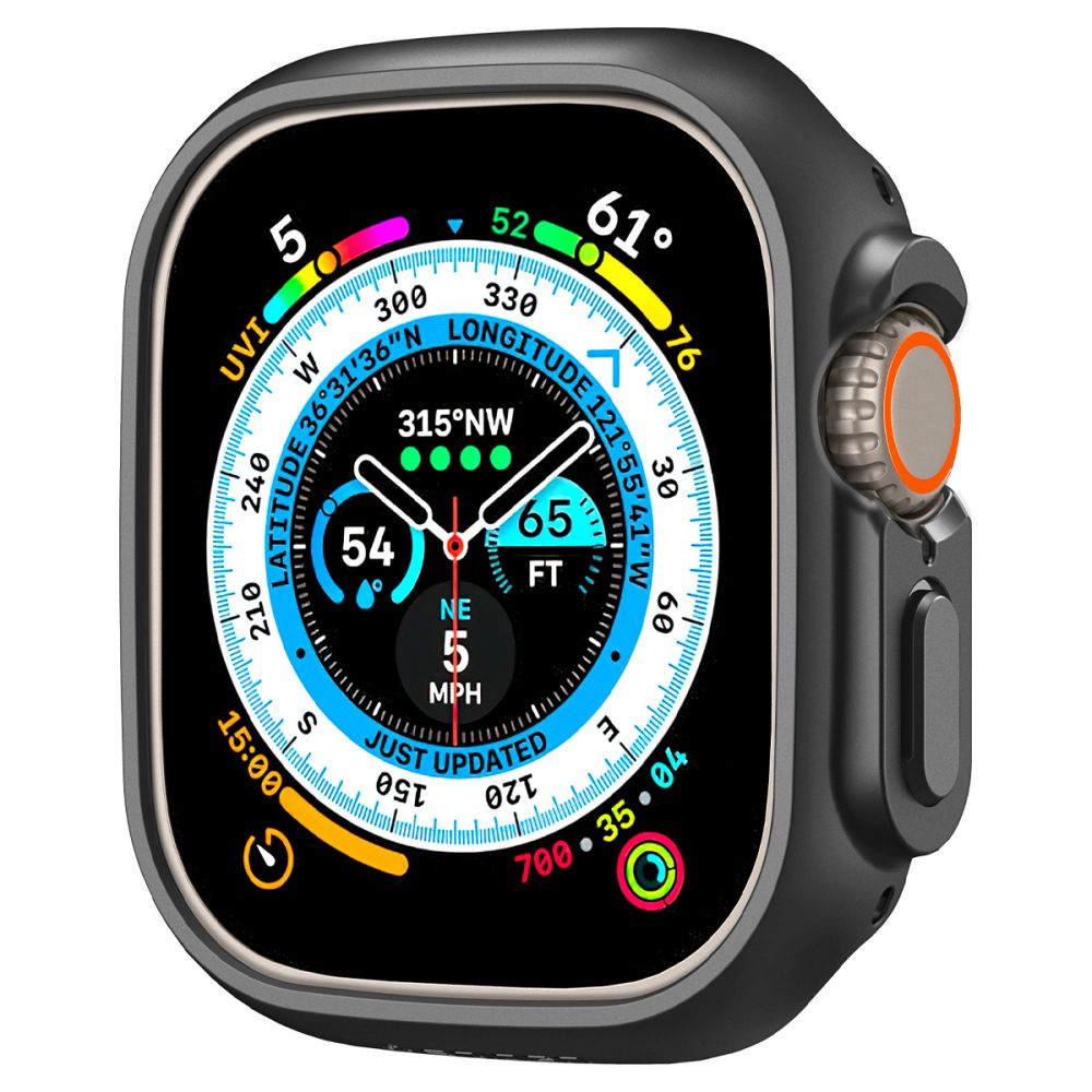 Spigen Thin Fit -kotelo Apple Watch Ultra -kellolle (49 mm) – musta