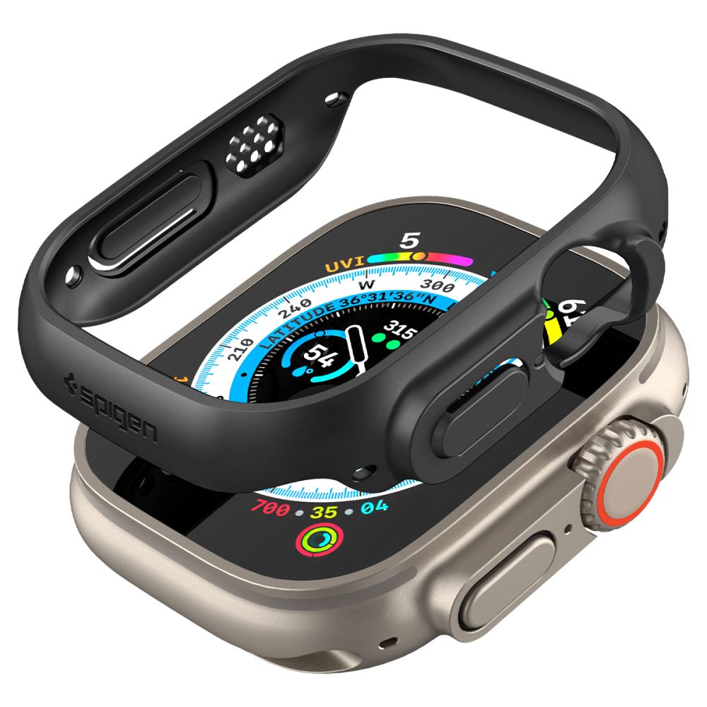 Spigen Thin Fit -kotelo Apple Watch Ultra -kellolle (49 mm) – musta