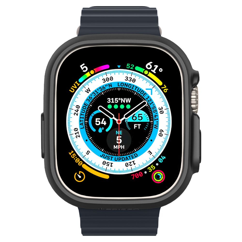 Spigen Thin Fit -kotelo Apple Watch Ultra -kellolle (49 mm) – musta