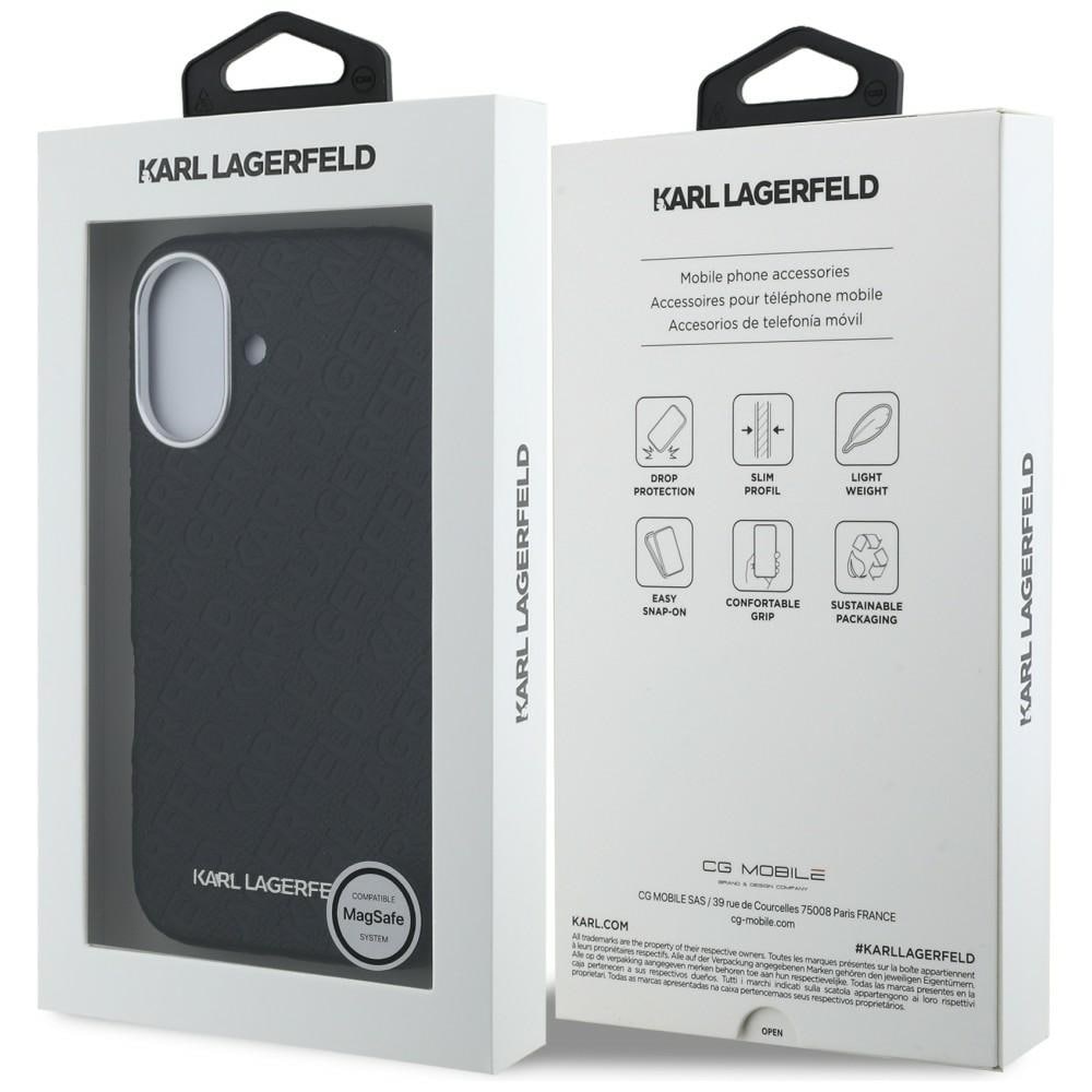 Karl Lagerfeldin syksy-talvi-malliston Karl MagSafe -suojakotelo iPhone 16:lle – musta