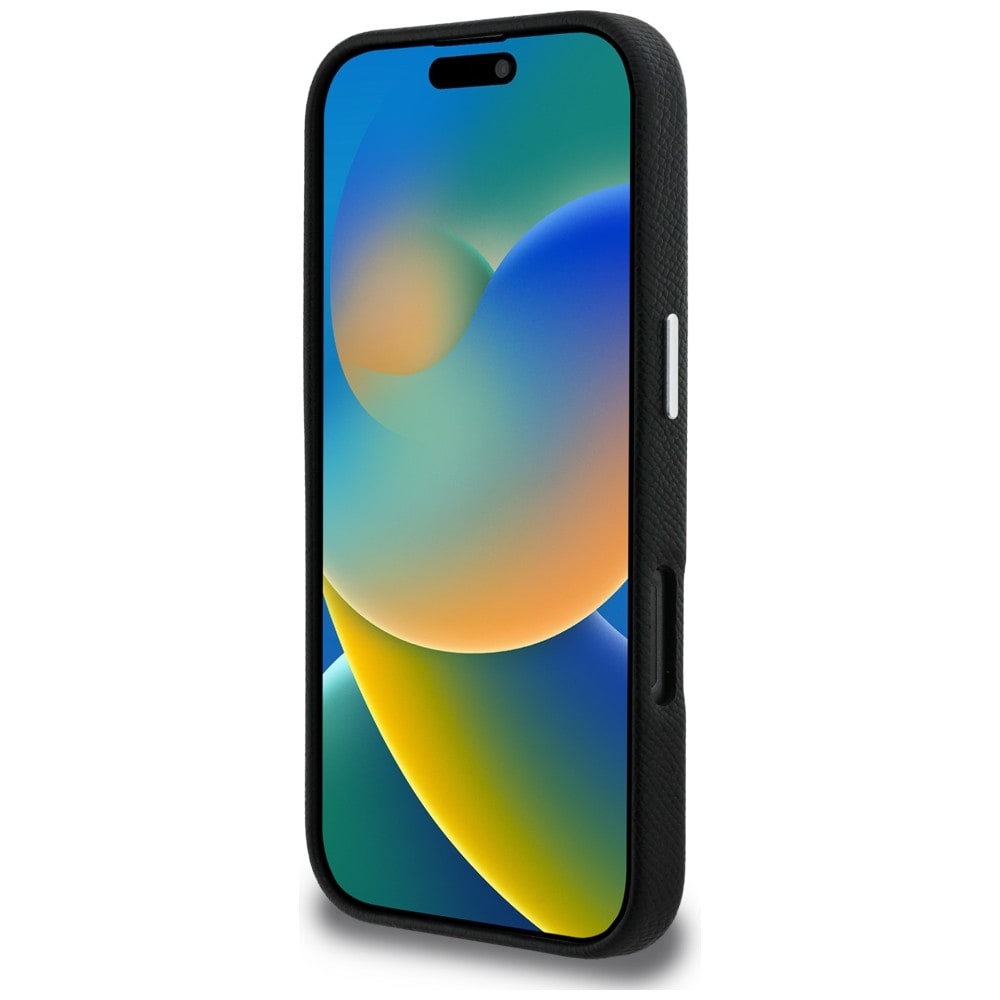 Karl Lagerfeld syksy/talvi Grained Signature Logo -suojakotelo iPhone 16 Pro:lle – musta