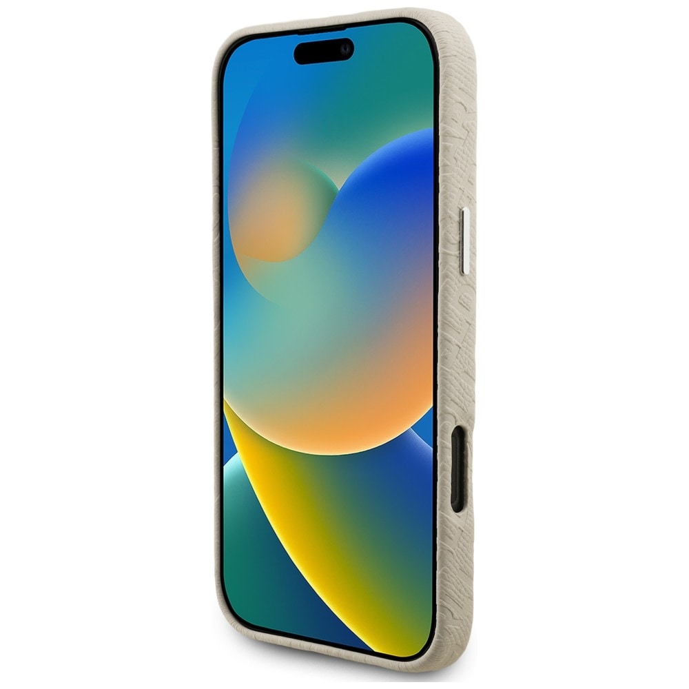Karl Lagerfeldin FW-malliston Karl MagSafe -kotelo iPhone 16 Pro:lle – beige