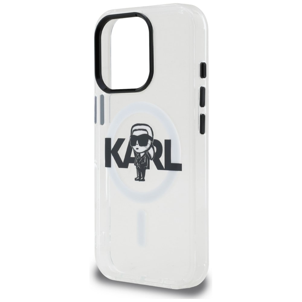 Karl Lagerfeld IML Karl Sketch Logo MagSafe -suojakotelo iPhone 16 Pro Maxille – läpinäkyvä
