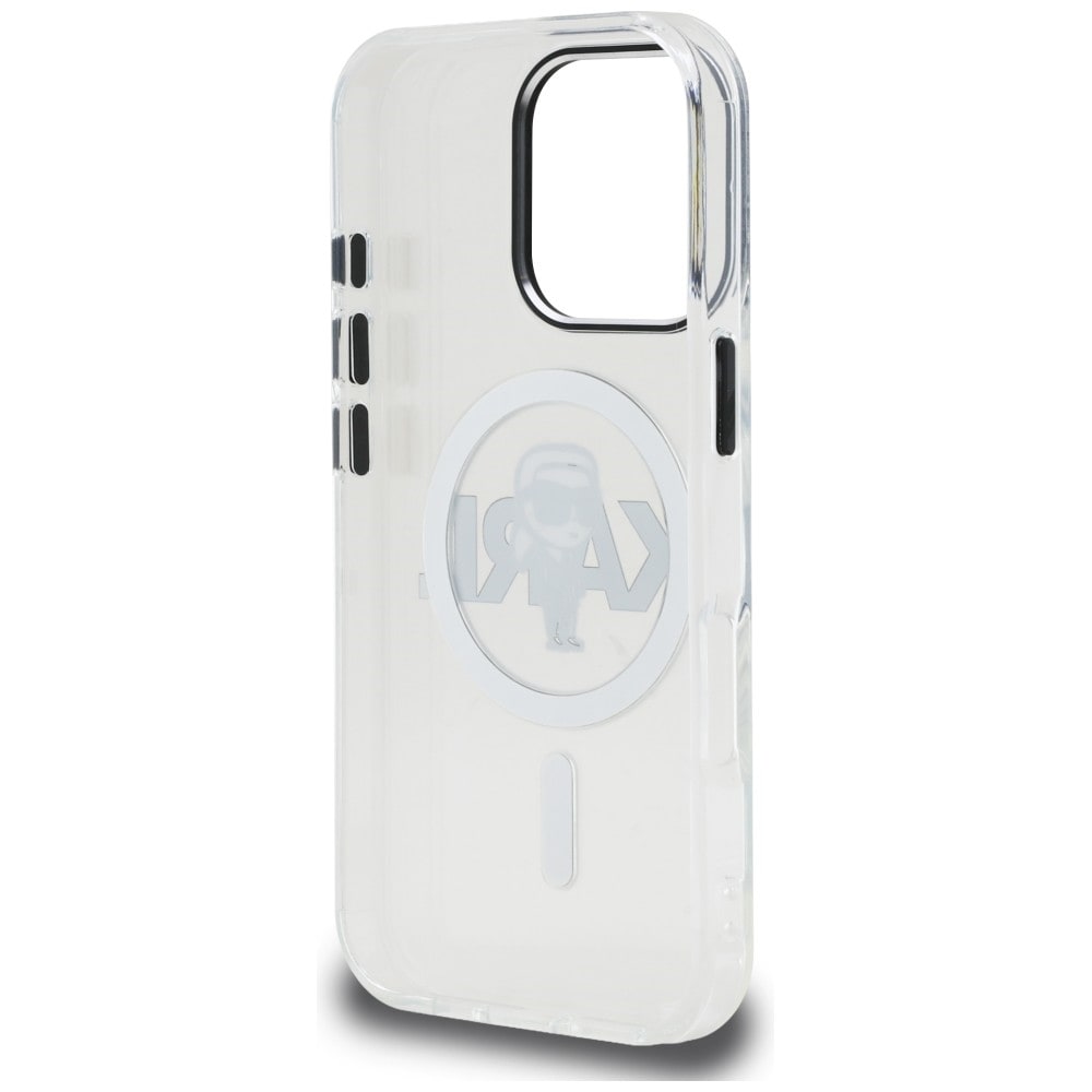Karl Lagerfeld IML Karl Sketch Logo MagSafe -suojakotelo iPhone 16 Pro Maxille – läpinäkyvä
