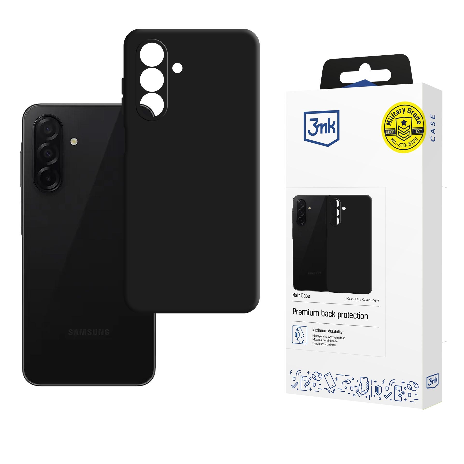 3mk Matt -suojakotelo Samsung Galaxy A26 5G:lle – musta