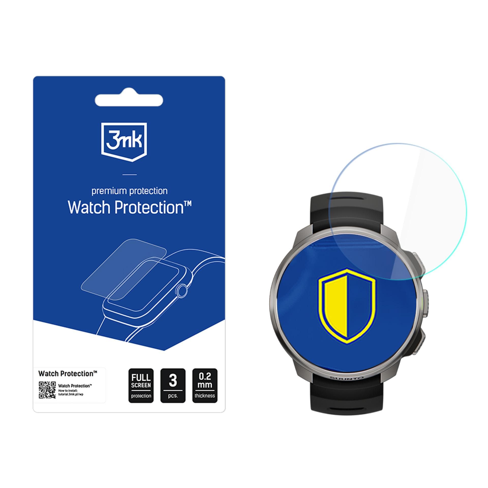 Hybrid Glass 3mk -kellonsuojus FlexibleGlass, Suunto Ocean -mallille