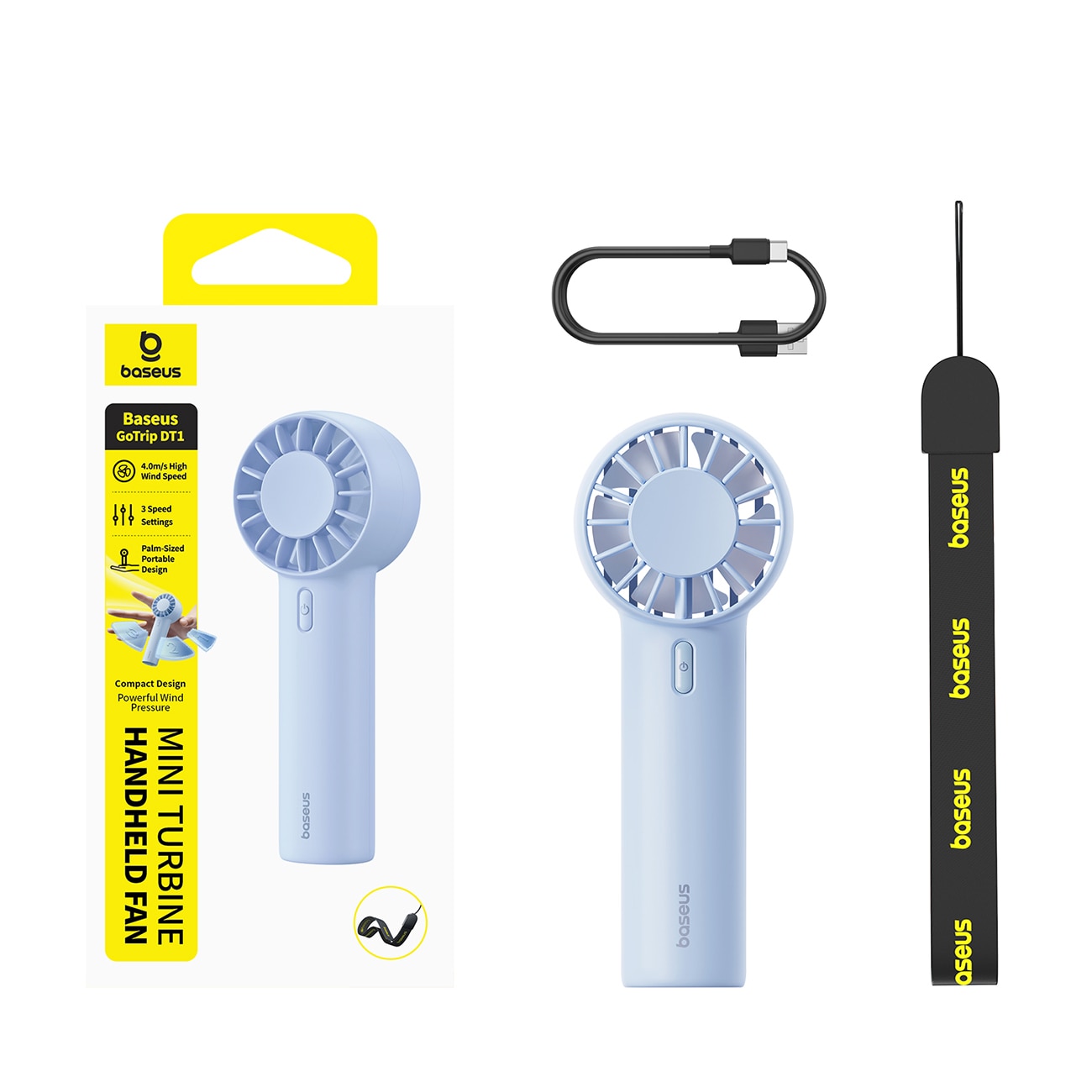 Baseus GoTrip DT1 -tuuletin – sininen