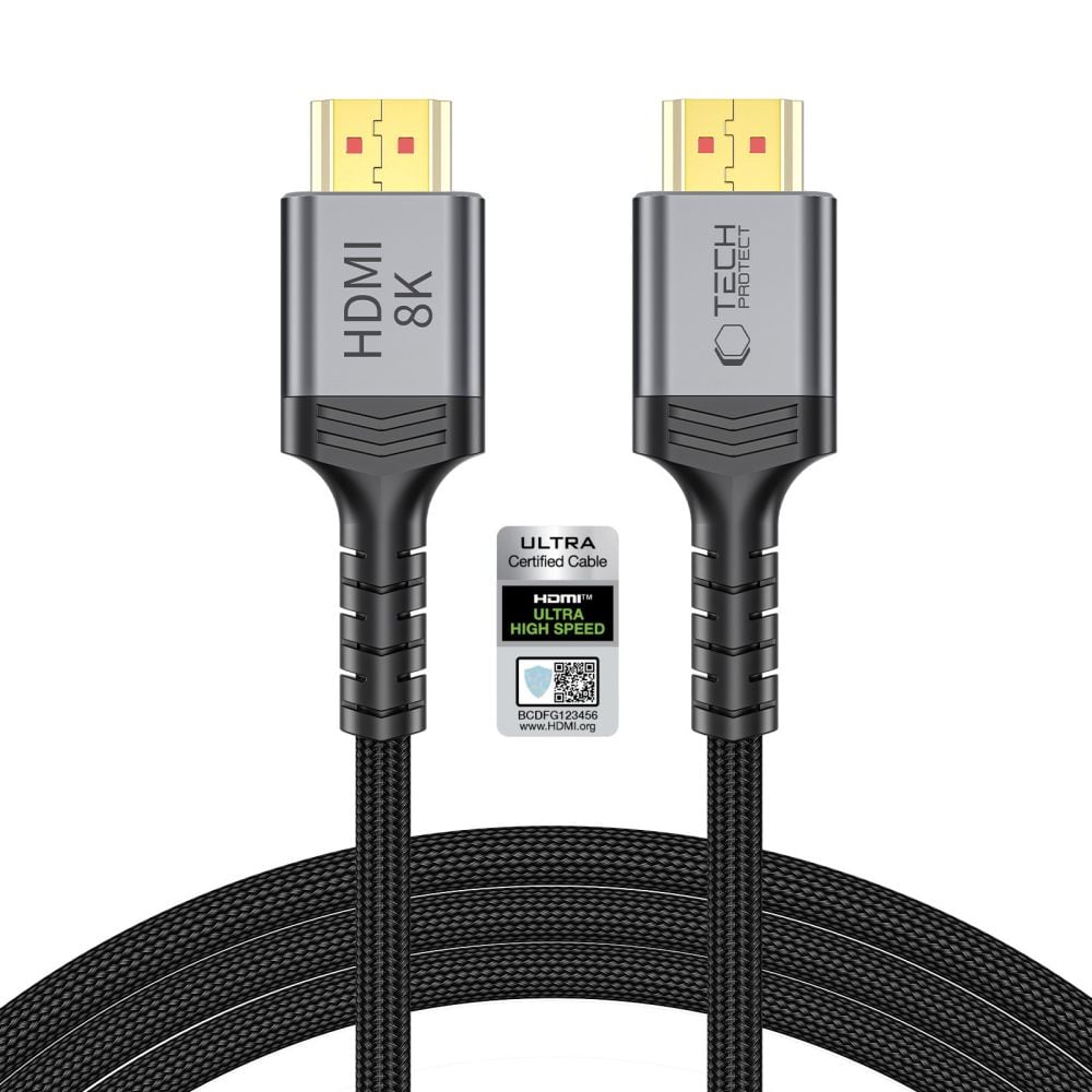 Tech-Protect UltraBoost HDMI 2.1 4K 120 Hz / 8K 60 Hz -kaapeli, 200 cm – Svart