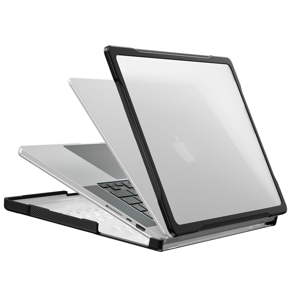Tech-Protect Velar -suojakotelo MacBook Pro 16" 2021 / 2023 / 2025 / 2026 – Läpinäkyvä svart