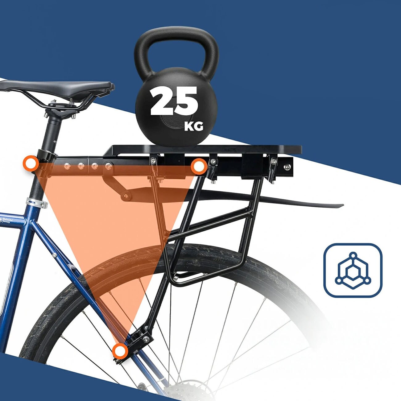 Rockbros RBHJ-1 Black Diamond -pyöräteline lokasuojilla ja pikakiinnityksellä 26–29” MTB – musta