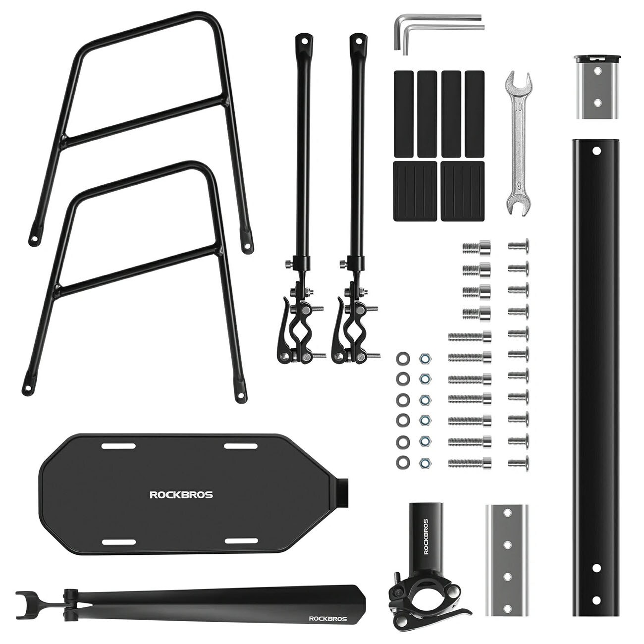 Rockbros RBHJ-1 Black Diamond -pyöräteline lokasuojilla ja pikakiinnityksellä 26–29” MTB – musta