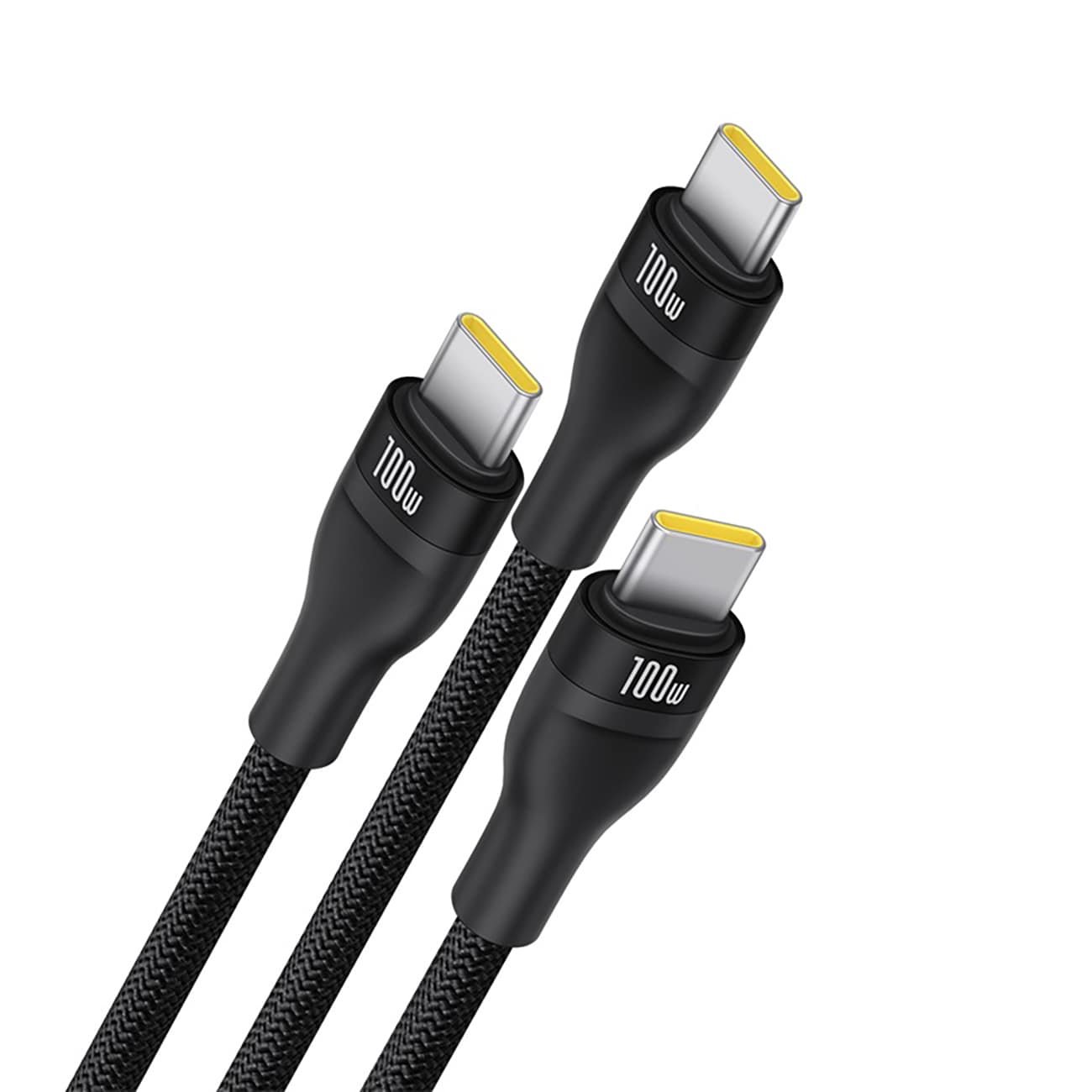 Baseus Flash 100 W 3-in-1 USB-C-kaapeli, 1,5 m – Svart / PD-kaapeli / Monitoimikaapeli