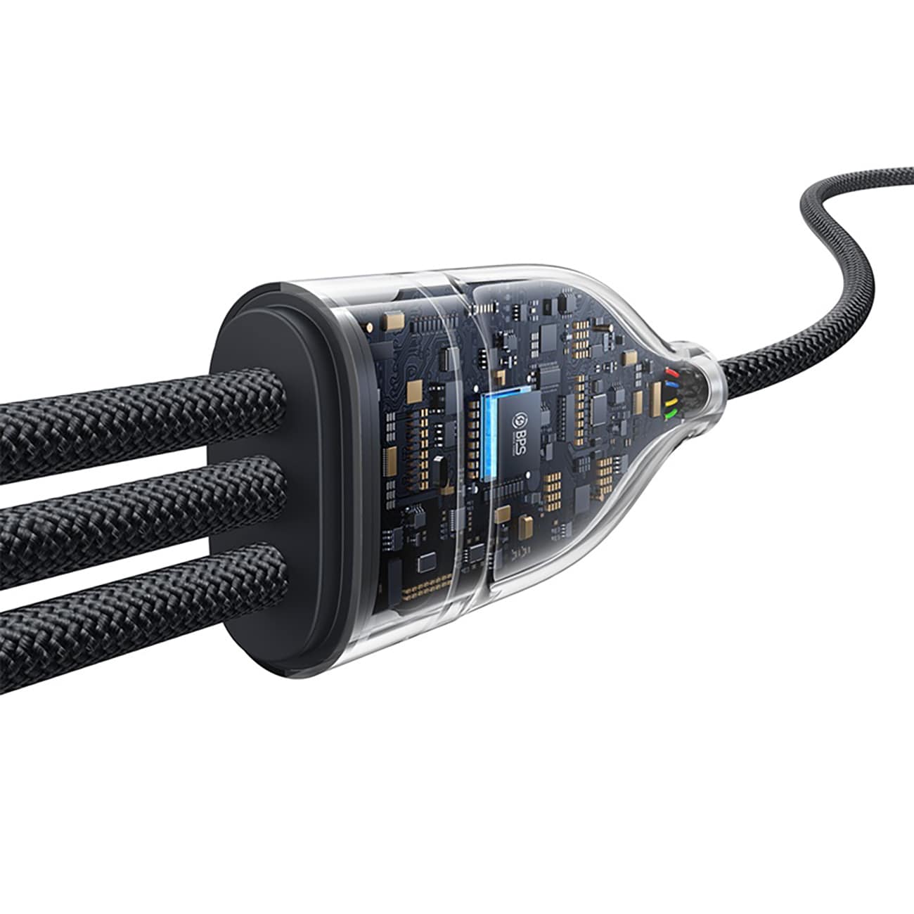 Baseus Flash 100 W 3-in-1 USB-C-kaapeli, 1,5 m – Svart / PD-kaapeli / Monitoimikaapeli