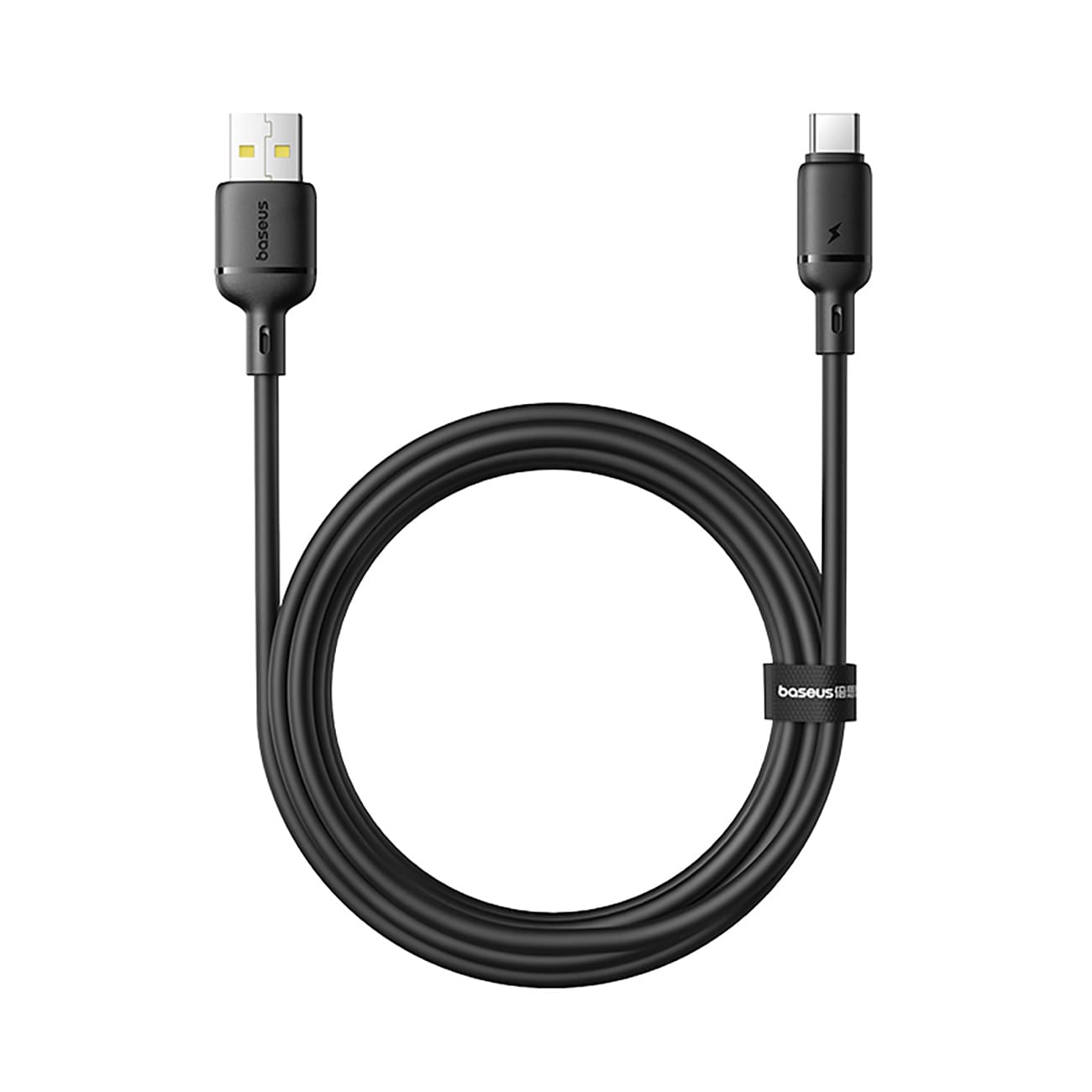 Baseus Silky 3A USB-A – USB-C -kaapeli, 1 m – musta