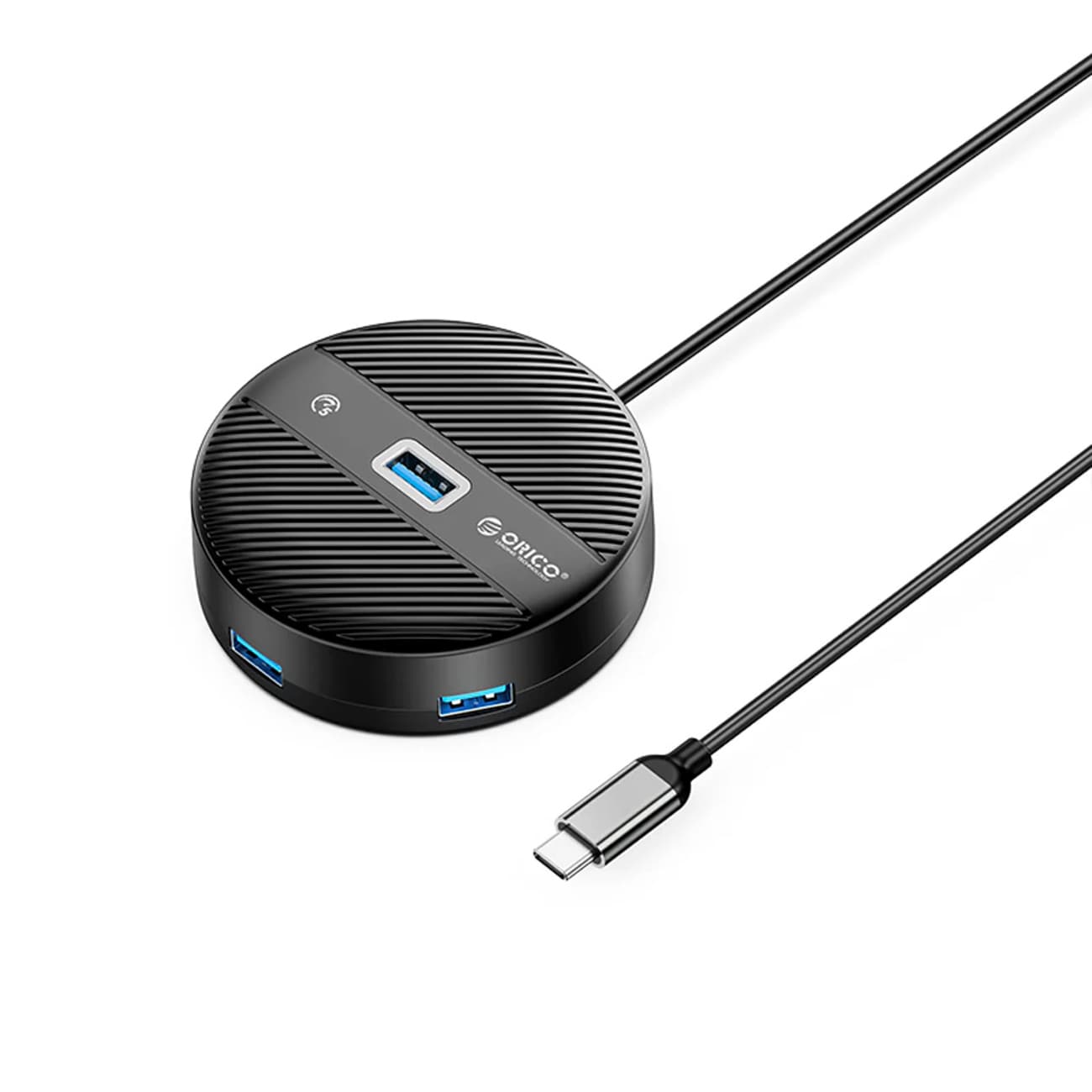 ORICO YS1-C2 4-porttinen USB-jakaja, 1 x USB-A 3.0, 3 x USB-A 2.0, 0,3 m – musta