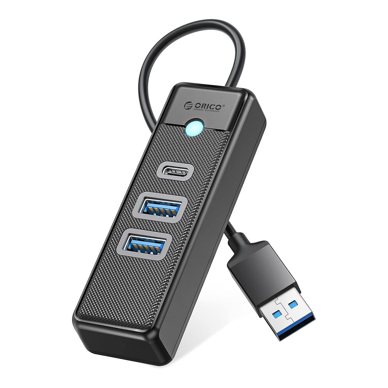 Orico PWC2U-U3 3-porttinen USB-jakaja, 2 x USB-A 3.0, 1 x USB-C 3.0, 0,15 m – musta
