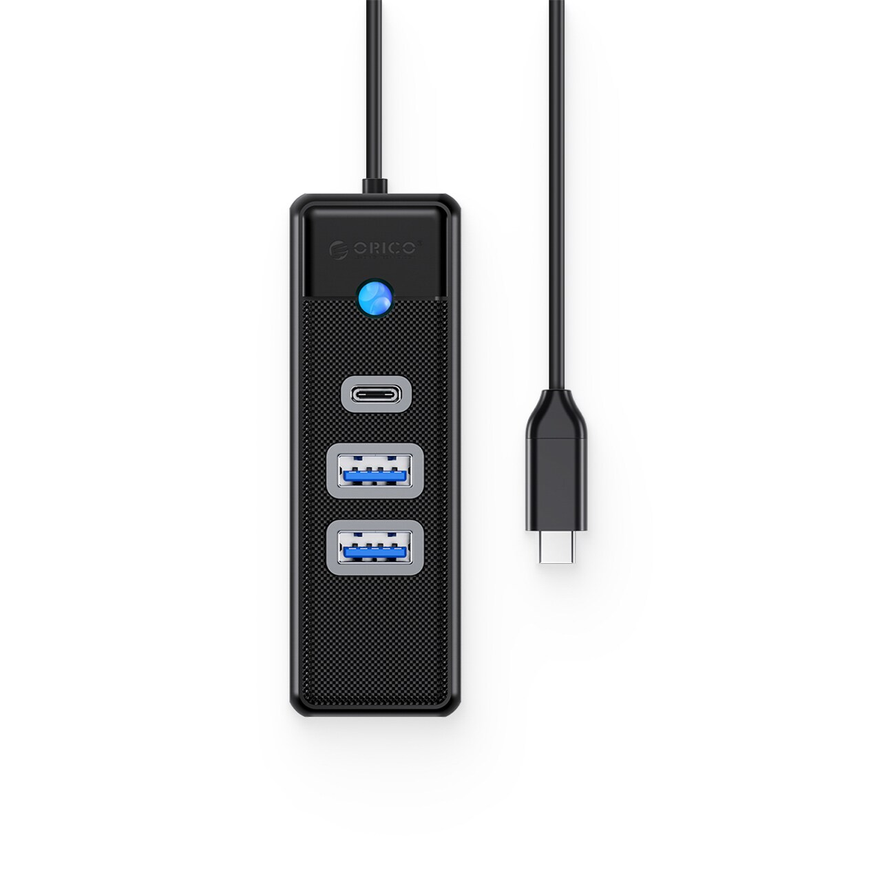 Orico PWC2U-C3 3-porttinen USB-jakaja, 2 x USB-A 3.0, 1 x USB-C 3.0, 1 m – musta