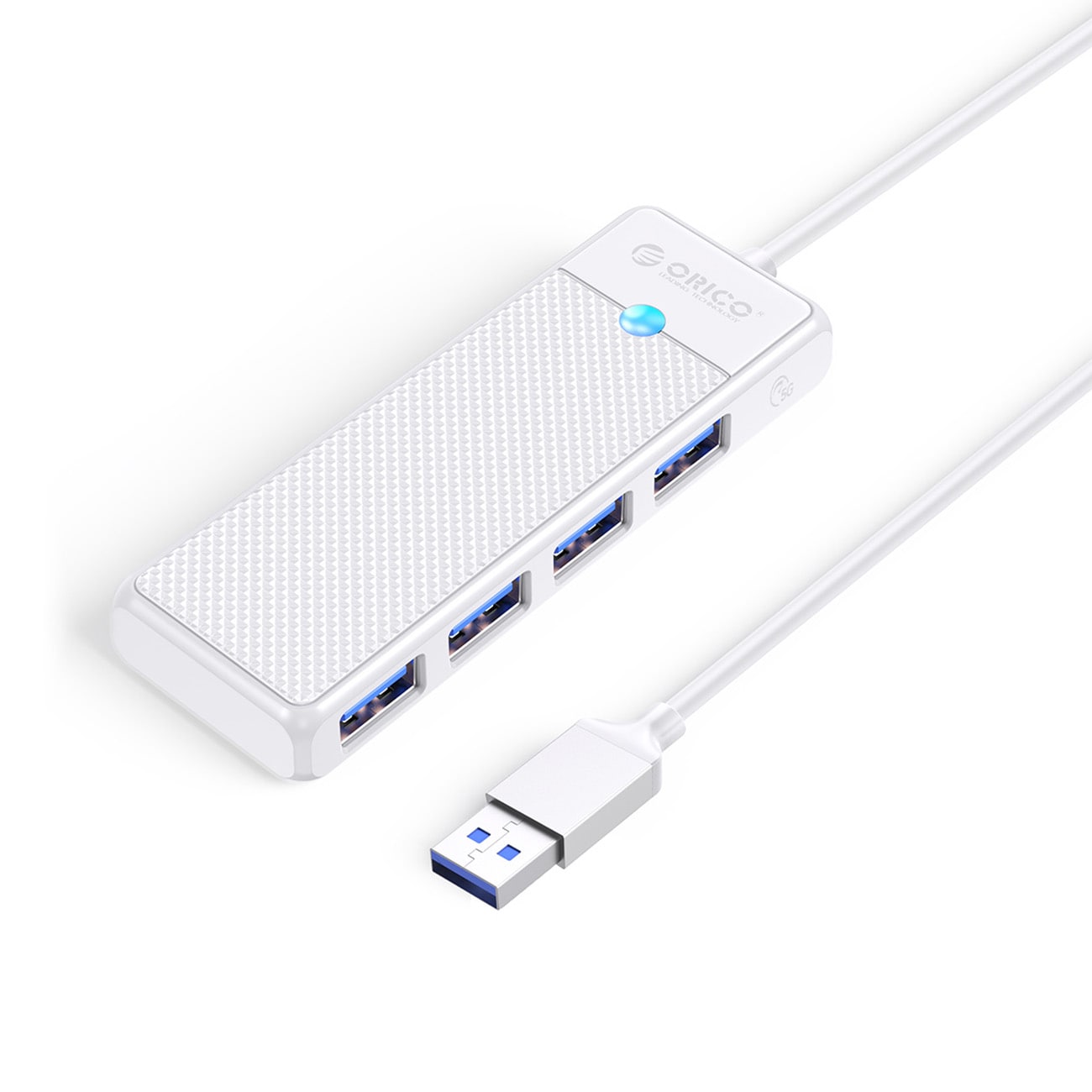 Orico PAPW4A-U3 USB-jakaja, 4 porttia, 4 x USB-A 3.0, 0,15 m – valkoinen