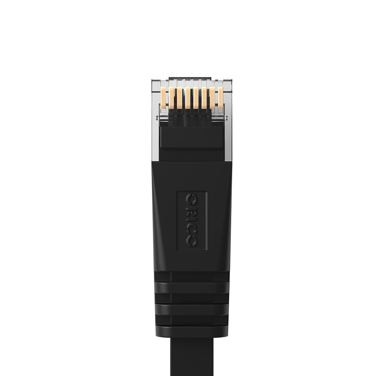 Orico PUG-C7B CAT7 10 Gbps RJ45 Ethernet-verkkokaapeli, Internet/LAN, litteä, 5 m – musta