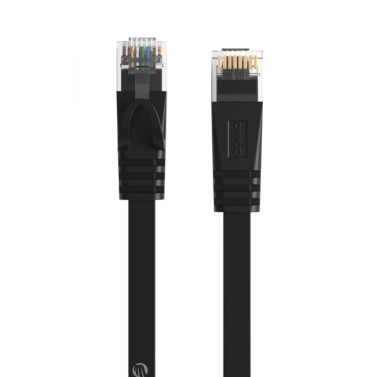 Orico PUG-C7B CAT7 10 Gbps RJ45 Ethernet-verkkokaapeli, Internet/LAN, litteä, 15 m – musta