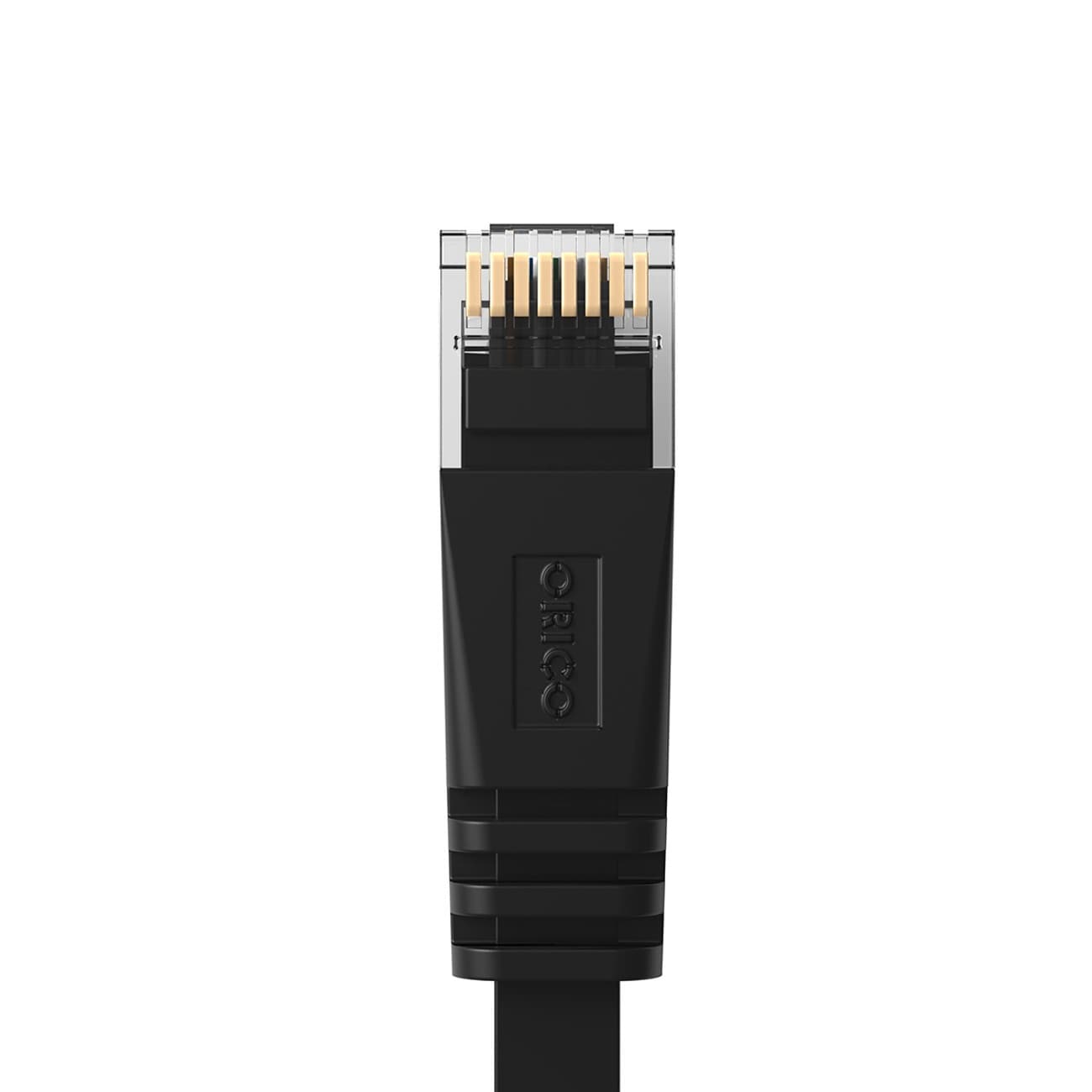 Orico PUG-C7B CAT7 10 Gbps RJ45 Ethernet-verkkokaapeli, Internet/LAN, litteä, 15 m – musta