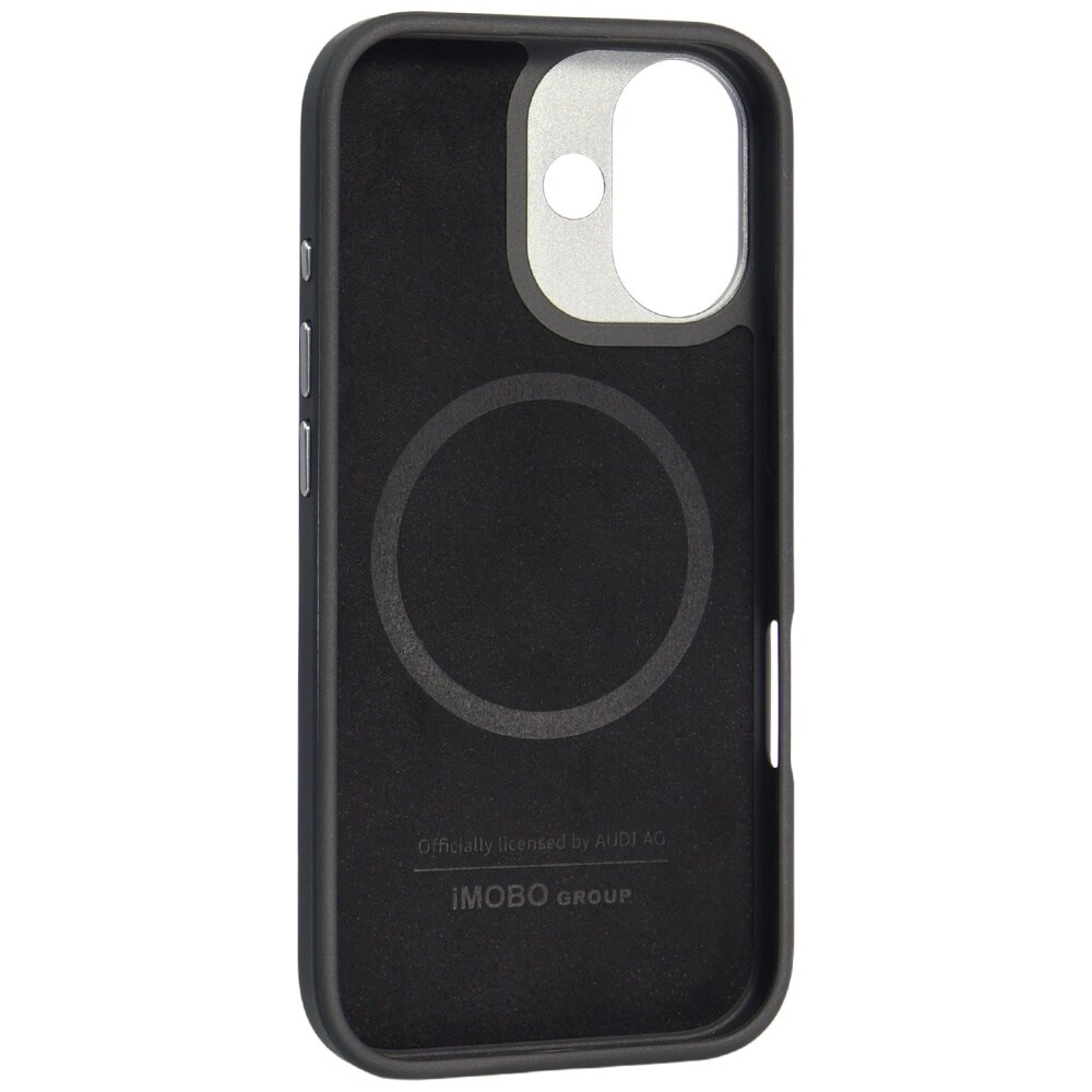 Audi RSQ -hiilikuituinen Sport Red Circle MagSafe -suojakotelo iPhone 17:lle – musta