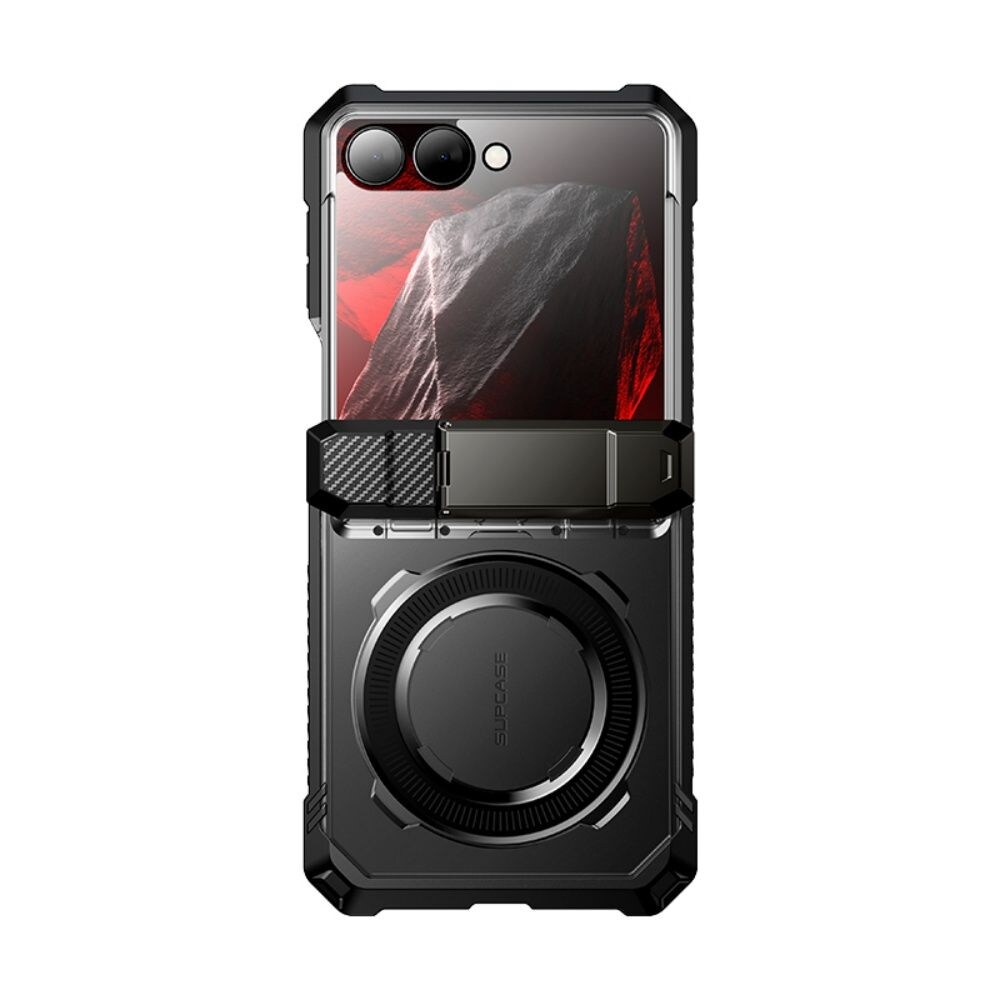 Supcase UB Grip Mag MagSafe -kotelo Samsung Galaxy Z Flip 8:lle – musta