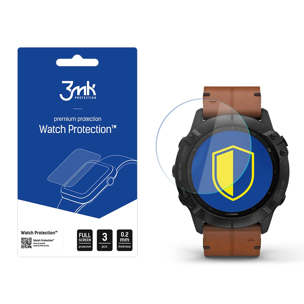3mk Watch Protection™ v. FlexibleGlass -hybridilasi Garmin Fenix 6X -mallissa