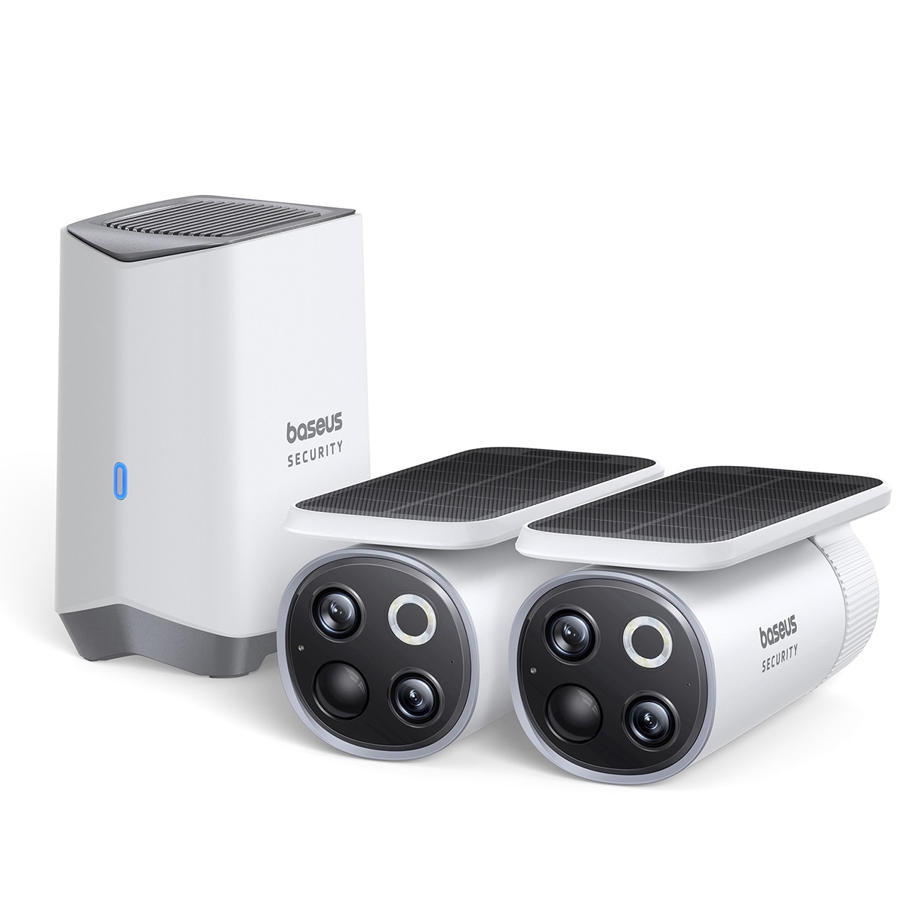 Baseus Security S1 Pro Dual 3K -ulkovalvontapaketti (2 kameraa) – valkoinen