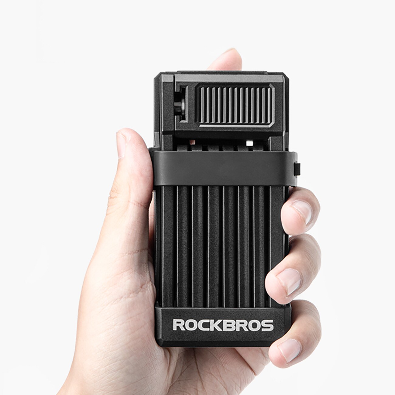 Rockbros LKXR2010 taitettava polkupyörälukko avaimella – musta