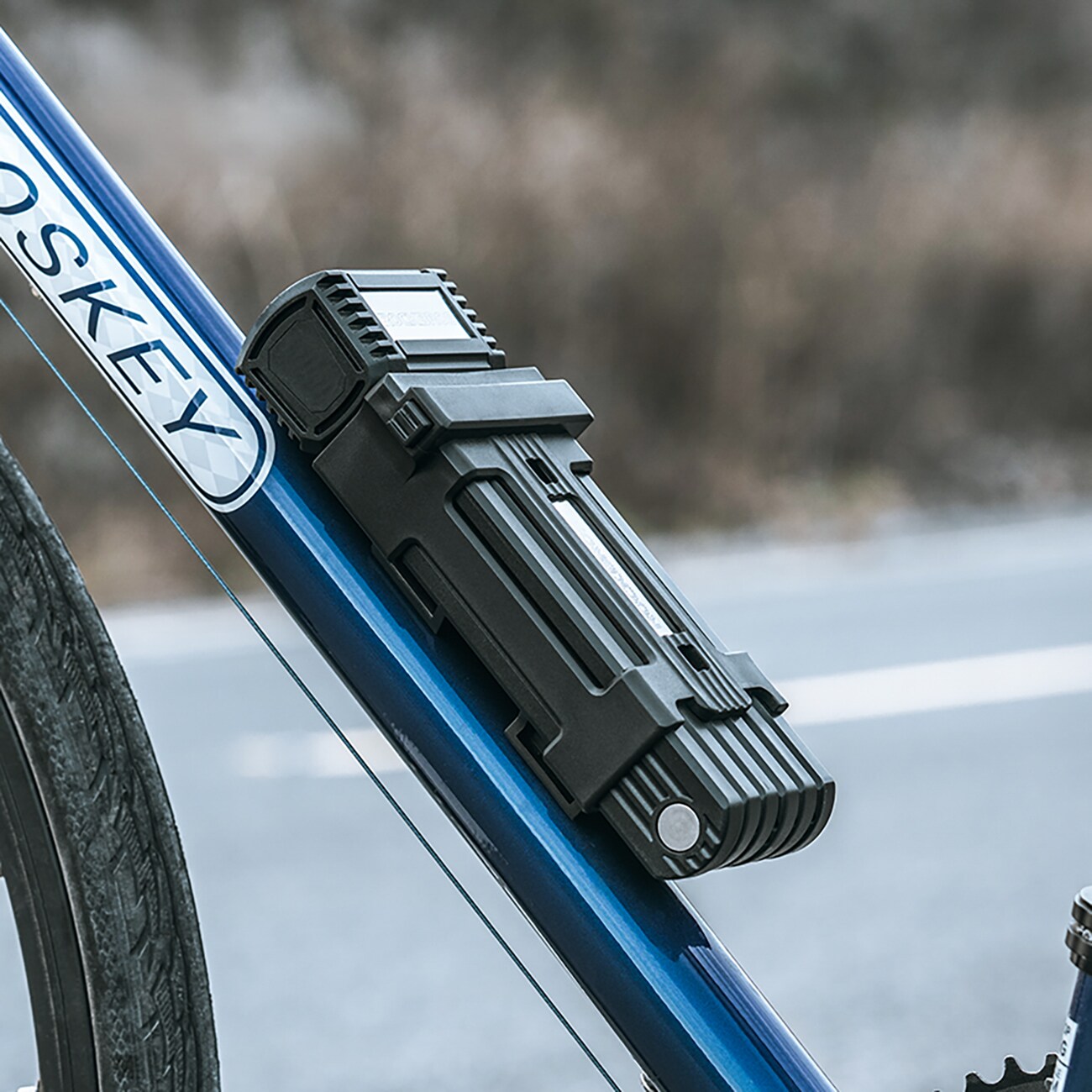 Rockbros LKXR2006 -taitettava polkupyörälukko avaimella – musta