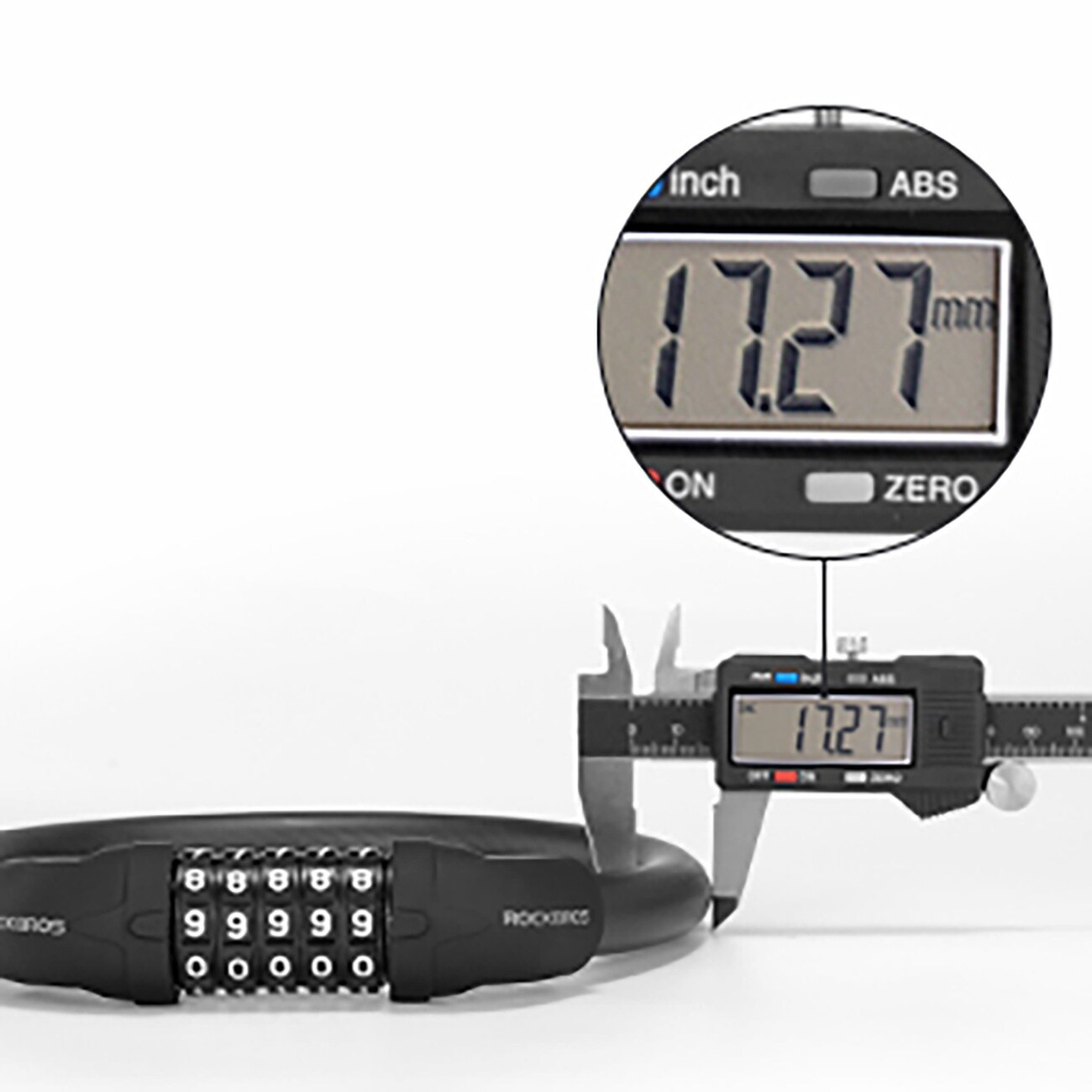 Rockbros RKS870-BK -pyörälukko, koodilukko, teräsköysi, 85 cm – musta