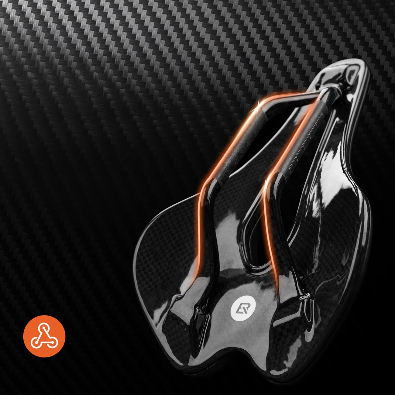 Rockbros LF0214 Anatominen 3D-vesitiivis polkupyörän satula – musta