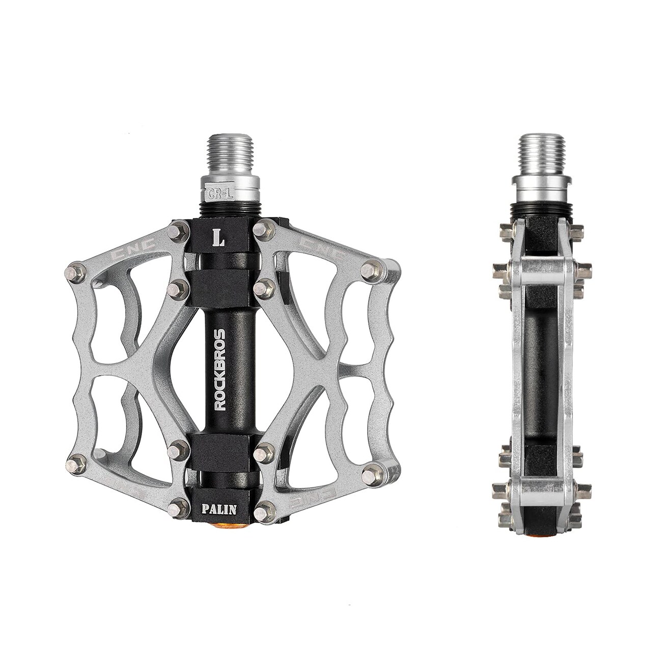 Rockbros JT201012LS 2010-12L alumiiniset tasopedaalit – hopea