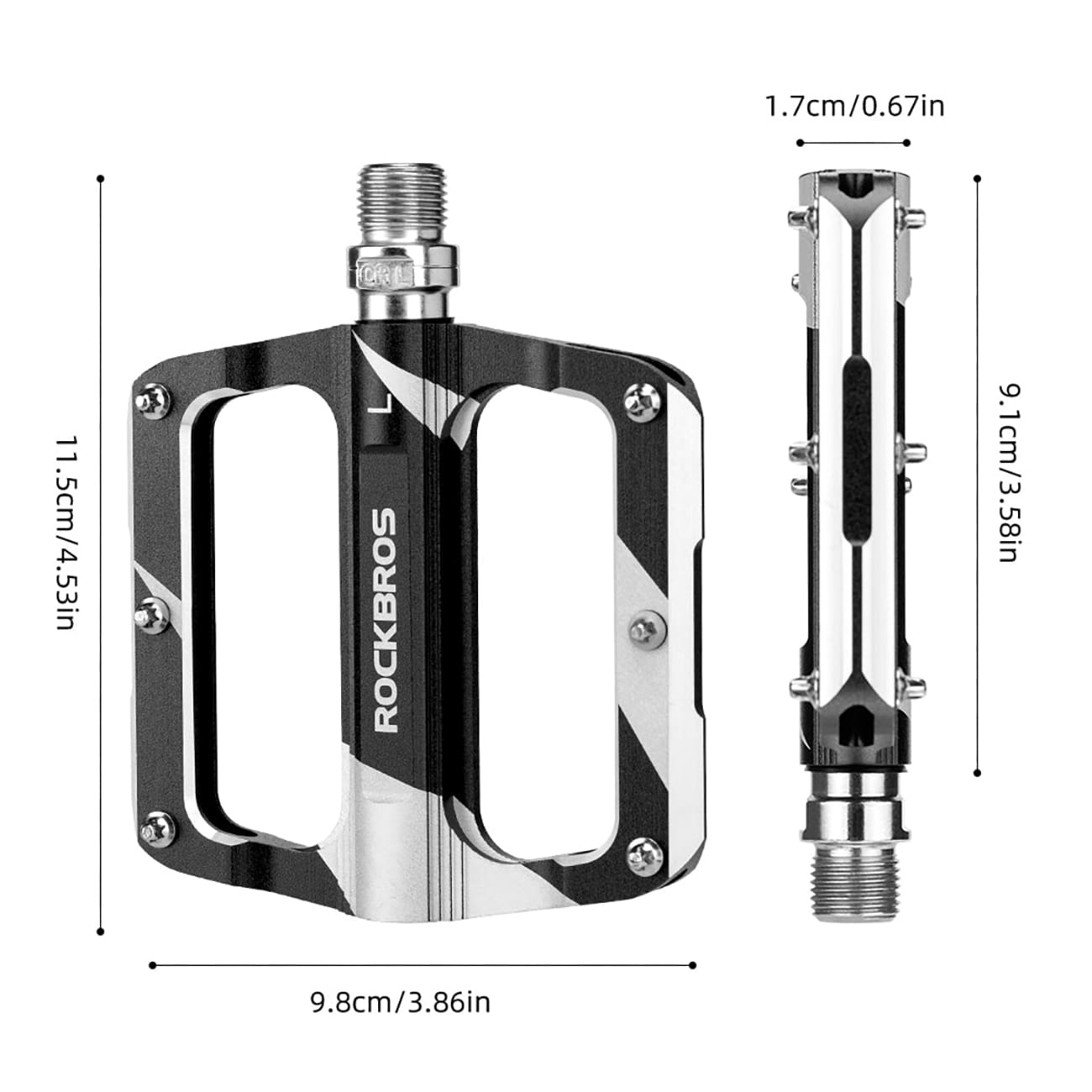 Rockbros K306-BK MTB-alumiinipolkimet – mustat