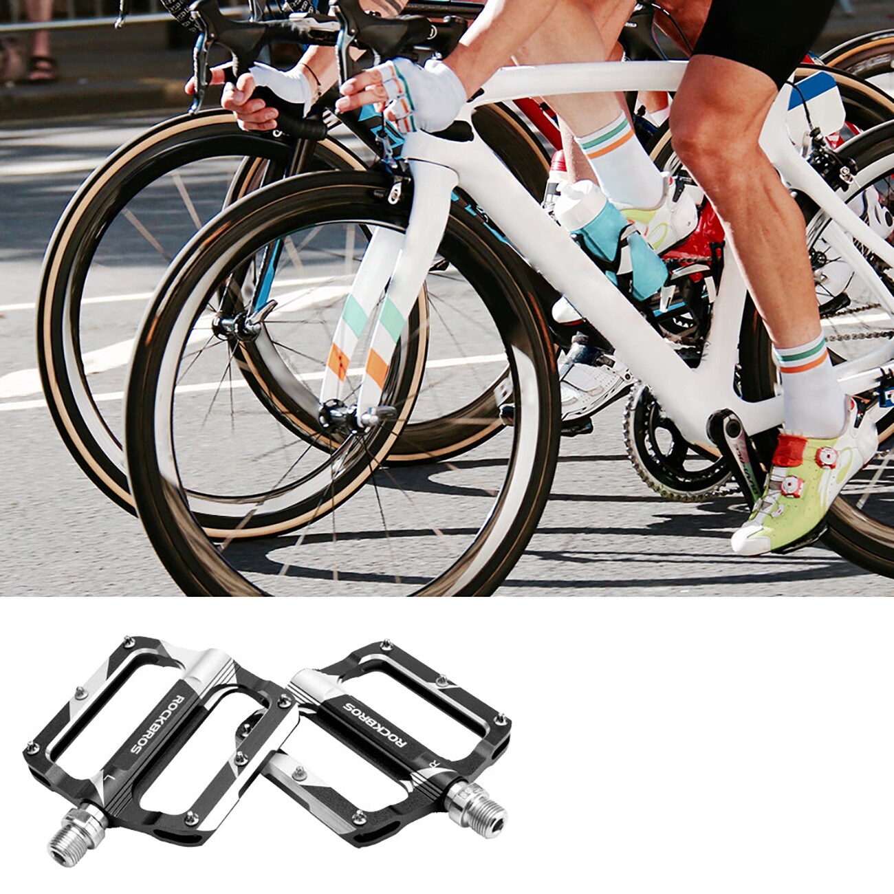 Rockbros K306-BK MTB-alumiinipolkimet – mustat