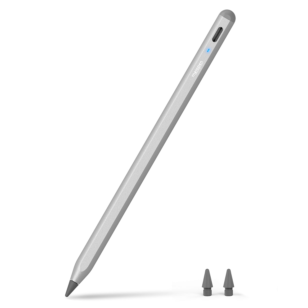 Metapen A8 Active Stylus -kynä iPadille, USB-C - harmaa