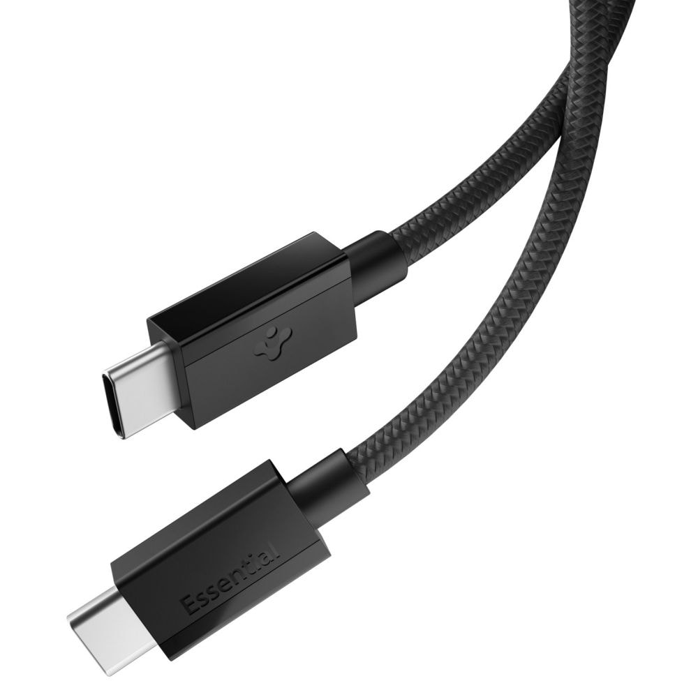 Spigen Essential EB6015CC USB-C-kaapeli 60 W, 150 cm – musta